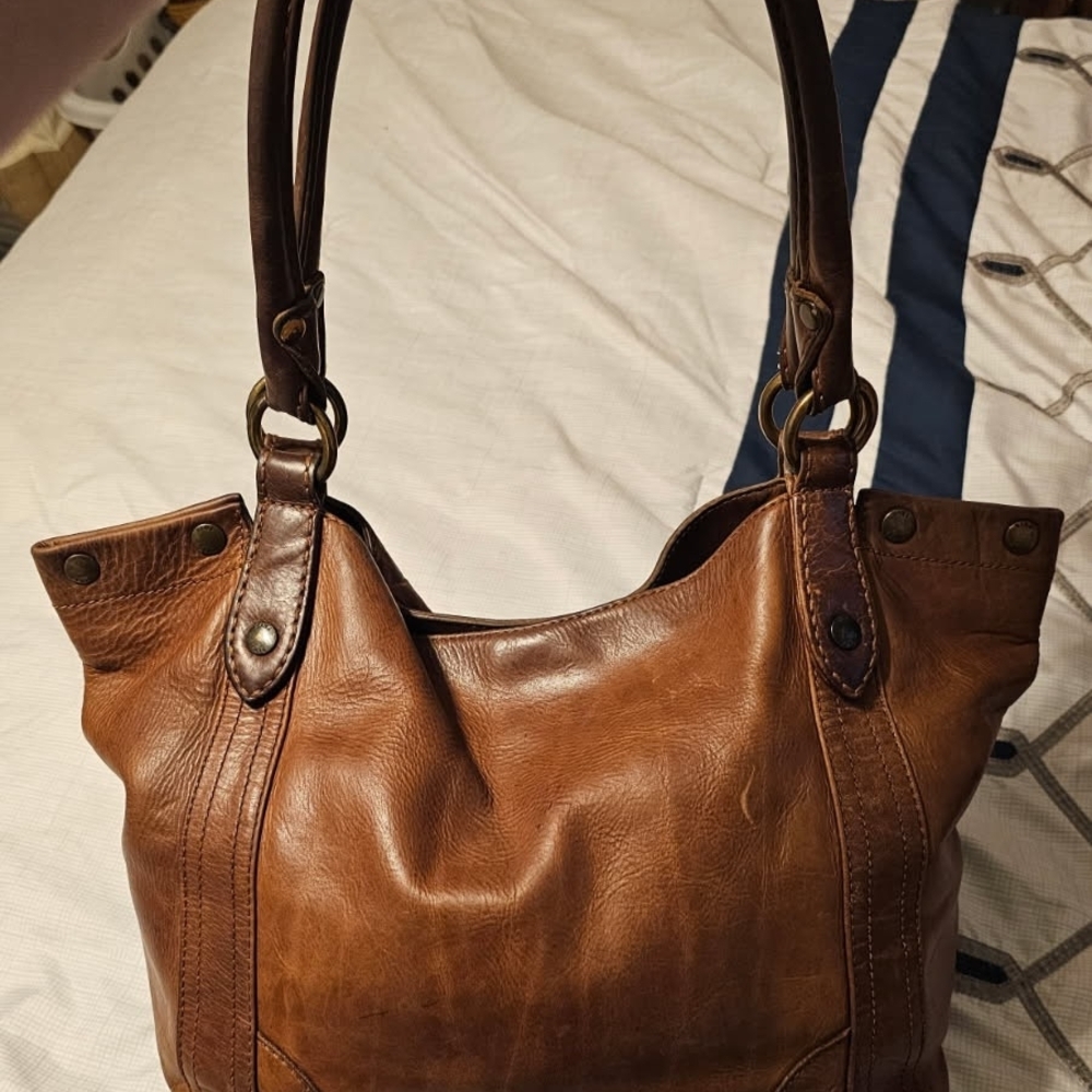 Frye Rich Brown Leather Tote